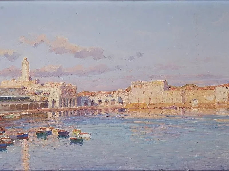1860-Marius Reynaud - Il porto di Algeri